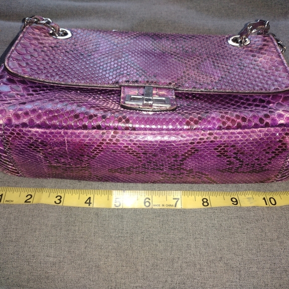 Enrico Pucci Purple Python Dahlia Bag - Picture 10 of 11